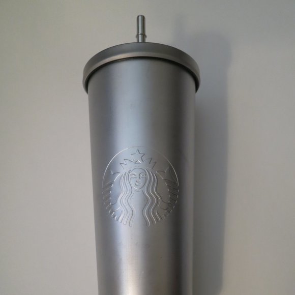 Starbucks 24oz. 9" Stainless Steel Classic Mermaid Cold Drink Tumbler + Straw - Picture 6 of 8
